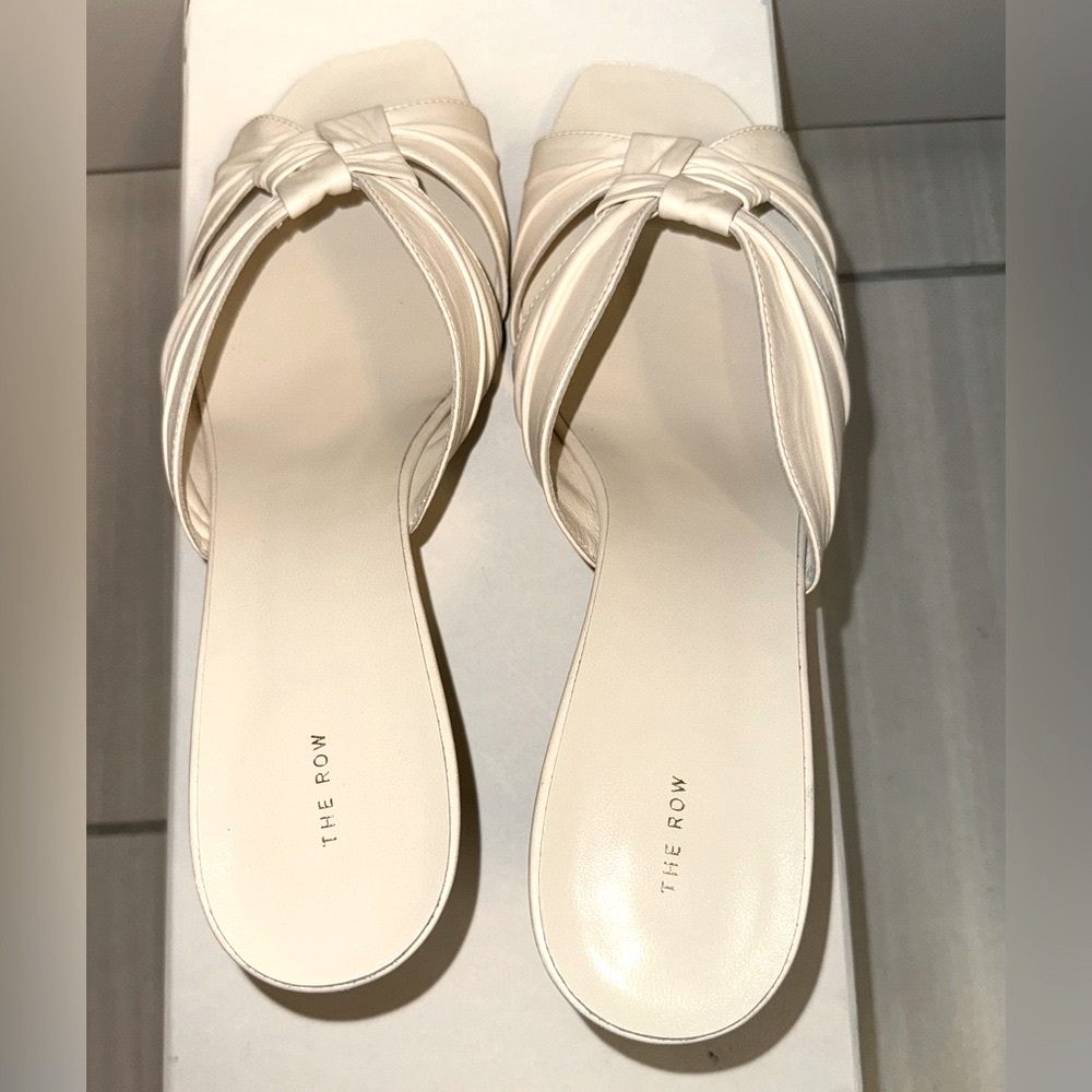 The Row Knotted Sandals, 39.5, Chocolate Blanc - Picture 8 of 12